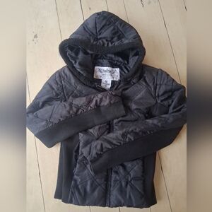 Cozy Black Quilted Kids Jacket